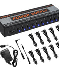 Guitar Pedal Power Supply With 10 Independent DC Outputs For 9V 12V And 18V Effects 100mA And 500mA Per Output Short Circuit Protection