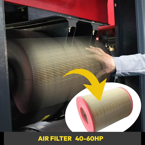 40HP Screw Air Compressor Filter Three Kit With Air Filter J215165KL Oil Separator KB8634 And Oil Filter WD962 in use