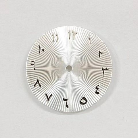 Retro Stainless Steel Watch Dial Kit 28.5mm with Arabic Numerals for Automatic Mechanical Movement NH35 NH36 White Face