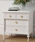 White dresser with 40 Pack Gold Cabinet Knobs Set Round Brushed Brass Zinc Alloy Hardware for drawers