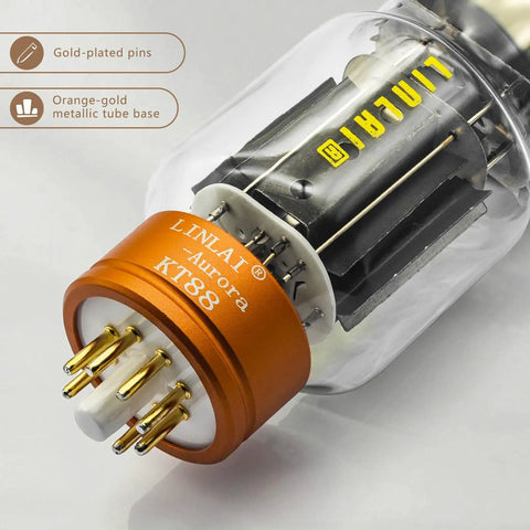 KT88 Vacuum Tubes Matched Pair 2 Pack Aurora Series Audio Tubes With High Purity Ceramic Supports Low Leakage Carbon Coated Plate