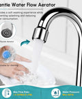 Leak Free Commercial Hand Sink Faucet With 4 Inch Center Wall Mount, Three And A Half Inch Gooseneck Spout, aerator detail