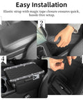 Blimg Center Console Cover With Leather Arm Rest Cushion And Dual Storage Pockets Universal Auto Armrest Protector installation
