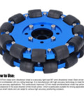 Omnidirectional Mecanum Wheel 5 Inch High Strength Aluminum Alloy Hub For Toy Robots And DIY Projects, Tough As Nails