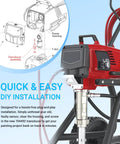 Airless Sprayer Pressure Transducer 704492 Compatible With Impact 400 440 540 640 740 840 1140 TT Sprayers Pressure Sensor shown with DIY installation guide.