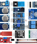 All In One 16 In 1 Smart Home Sensor Kit For Arduino And Raspberry Pi showing various sensor modules in a DIY pack.