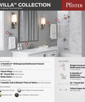 Bathroom showcasing 8 Inch Widespread Bathroom Sink Faucet With Three Holes And Two Handles Brushed Nickel Finish Push And Seal Drain NSF Certified Spot Defense Vanity Faucet For Modern Or Traditional Bathrooms LF049MALGS