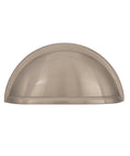 Traditional Cup Pull Cabinet Handle in Satin Nickel, 3 Inch Center-to-Center