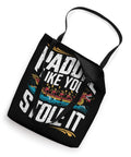 Dragon Boat Racing Paddler Tote Bag For Dragonboating Fans And Team Members Unisex Gear To Carry Paddles And Gear During Regattas Festivals And Synchronous Paddling Sessions showing paddlers and dragon design.