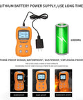 Four In One Portable Gas Detector with Clip Go To Gear Rechargeable Handheld Gas Monitor with lithium battery, charger, and large screen