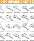 60 Piece Heavy Equipment Keys Master Set For Construction Machinery Pro Grade Ignition Keys Kit For Tractors Loaders Excavators Dozers And More Compatible With Most Major Brand Machines On Site, assorted metal keys