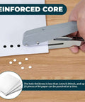 Heavy Duty Handheld Hole Puncher That's Built Tough With 0.12, 0.24, And 0.31 Inch Hole Sizes, 25 Sheet Capacity in use on paper