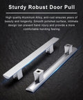 Aluminum Door Pull Push Handle for Glass Or Wood Doors, Smooth Polished Surface, Contemporary Garage Shed Door Hardware
