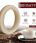 54mm Silicone Espresso Grouphead Gasket Replacement Pack Of 2 For Home Coffee Machines With 5.5mm Thickness Delivers Leak Proof Seal And Consistent 9 Bar Extraction Easy Swap beige silicone ring pack