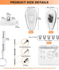 Anti Slip Silicone Nose Pads For Glasses 6 Pairs Screw In Kit with screws, screwdrivers, and product size details