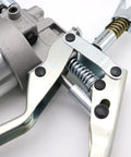 LockNLube professional dual-mode pistol-grip grease gun with silver metal body and 20-inch hose
