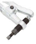 Close-up of metal clamp from Hydraulic Ball Joint Separator Kit With 8 Ton Capacity No More Pickle Forks Needed Safe And Powerful Joint Splitter.