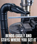 Flexible Dust Collection Hose Kit Two And One Quarter Inch Diameter With 12 Inch Segment Hose Design in woodworking setup