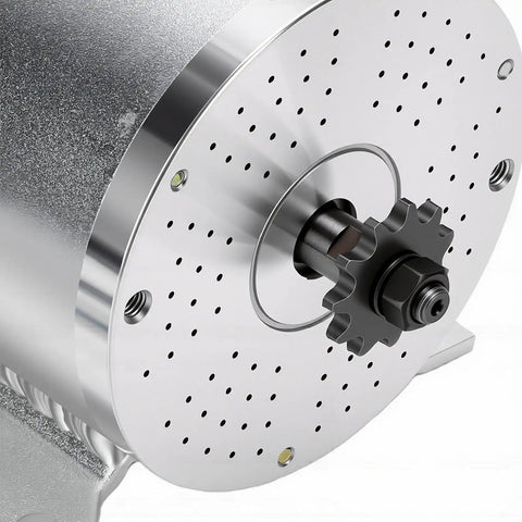 Close-up of Electric Brushless DC Motor Kit 48V 2000W With Controller Display For Go Karts, Motorcycles, And Scooters, Real Time Speed Readout