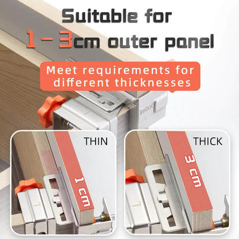 Drawer Front Installation Clamps Adjustable Cabinet Mounting Hardware for home kitchens, offices, and living rooms with 1-3 cm compatibility.