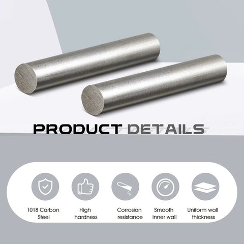 2 Pieces 1 Inch Diameter 6 Inch Long 1018 Carbon Steel Round Rods Cold Rolled Unpolished Finish For Shaft Gear Drill Lathe Boring Machine