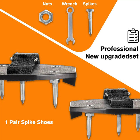 Spiked Epoxy Floor Shoes With Three Quarter Inch Short Spikes, Satin Black Pro Grade, Self Leveling Nail Shoes For Garage Installation
