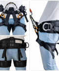 Heavy-Duty Climbing Harness Belt For Tree Climbing And Outdoor Rescue, Large Size Safety Belt, Rappelling Gear, Breathable Nylon