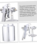 Autsuppl Airless Paint Sprayer For Furniture, High Atomization Pneumatic Spray Gun Tool For Rustoleum, showing gun design and paint container.