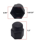 20 Pack 13/16 Inch Black Nylon Lug Nut Covers For Trailer Camper Travel Truck Rims UV Resistant Heavy Duty Caps Easy Install