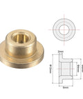 Flange Sleeve Bearing Set 4mm Bore 8mm OD 6mm Length 12mm Flange Diameter 2mm Flange Thickness Sintered Bronze Self Lubricating Bushings 4 Pack