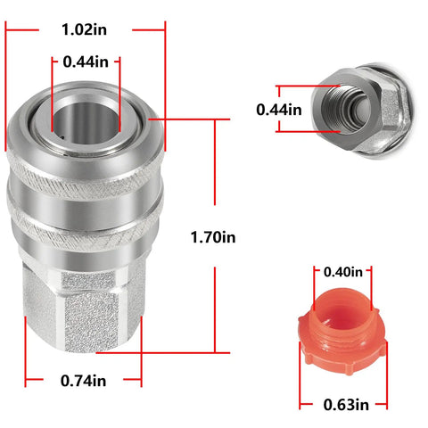 One Quarter Inch FNPT A Style Air Fittings Pack Of Ten For Quick Push To Connect With Style A Plugs Like 778 777 1777 Series No Fuss Tool And Hose Swaps Durable Fit For Handy Shop Air Lines