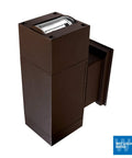 Dorado 36W Outdoor LED Wall Mount Cylinder Light in Bronze showcasing wet location rating, modern design and bronze finish.