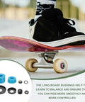 Premium Skateboard Bushings And Truck Rebuild Kit With Hella Tough Washers And Pivot Cups Set In Durable Polyurethane Black, close-up of skateboard.