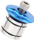 Premium Aluminum Expansion Screw Built Like A Tank Fits 23.5 To 25.8 Mm Tubes Solid Fork Standpipe Headset Hardware Swap Kit For Weekend Wheels Blue Coating close-up
