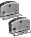Soft Close Noiseless Stainless Steel Glass Cabinet Door Hinges 2 Pack For 8-9mm Glass Doors Bathroom Mirror And Furniture Heavy Duty Pivot With Antiwear Coating, stainless steel pair