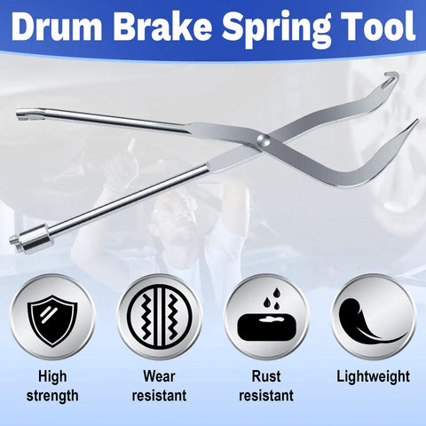 Heavy Duty Brake Spring Pliers For Drum Brakes Made From Heat Treated Carbon Steel Cuts Through Stubborn Hardware Easily, shown with dual end design.