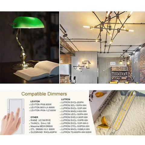 Dimmable 6W Tubular LED Bulb For Cabinets And Display Areas Soft White 3000K used in various lighting fixtures