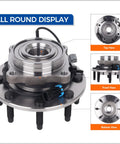 Front Wheel Hub Bearing Assembly 515098 Fits 07 09 Chevy Silverado 2500 3500 2500HD GMC Sierra 2500 3500HD With ABS display