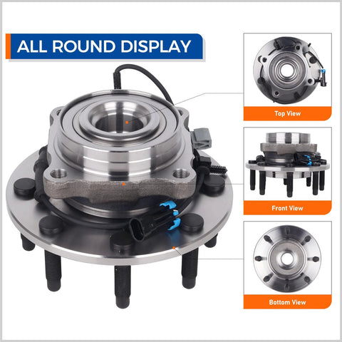 Front Wheel Hub Bearing Assembly 515098 Fits 07 09 Chevy Silverado 2500 3500 2500HD GMC Sierra 2500 3500HD With ABS display