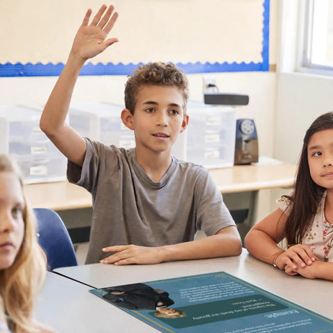 Ten Poster Figures Of Speech Set For English Classrooms, A Totally Fun Learning Pack For K 12 Students And Teachers, 12 By 18 Inch Posters Made In USA Great For Lesson Plans And Visual Learning Aids on desk.