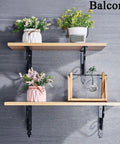 Heavy Duty Corner Brackets Four Pack L Shape Shelf Supports Rust Proof Iron Angle Braces For Secure Wall Mounting with shelf and plants
