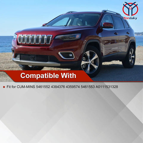 Diesel Soot Particulate Sensor For Cummins Engines A0111531328 with vehicle compatibility info shown on a promotional graphic.