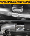 2.25 Inch Stainless Steel Exhaust Clamp Lap Joint Band For 2.25 Inch ID Exhaust Pipe Muffler Clamp Set on exhaust system