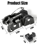 Aluminum Hood Latches Replacement For Jeep Wrangler JK/JKU 2007-2017, JL/JLU 2018+ And Gladiator 2020+, Painted Black, size details