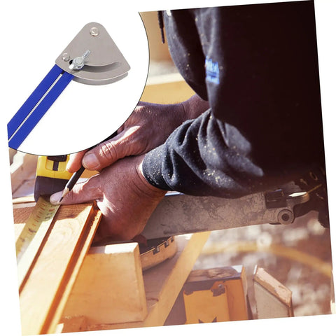 Heavy Duty Alloy Circular Scriber For Woodworking Marking Tool With Precision Round Layout Gauge Adjustable Carpenter Bench Marker in use.