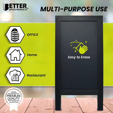 Double Sided Magnetic A Frame Chalkboard Sign Extra Large 20 By 40 Inch Sandwich Board For Outdoor Sidewalk Use
