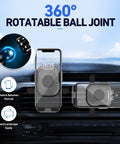 Road Ready Car Phone Mount For Tesla Cybertruck Model 3 Model S 360° rotatable ball joint holding a smartphone securely.