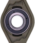 Front view of One And One Quarter Inch Two Bolt Flange Bearing With Precision Bore and 2 Bolt Mount, UCFL Series, for industrial use.