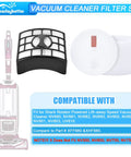 Leadaybetter replacement filters for Shark Rotator DuoClean; 2+4 pack with black grid filter and round white discs.