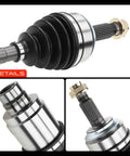 Front Right CV Axle Shaft Assembly For Honda Civic 2006 2007 2008 2009 2010 L4 1.3L Full Hybrid FHEV - Passenger Side Drive Axle Drop-In Replacement, Durable, Easy Install, Long Lasting Performance close-up of CV joint boot, splined shaft, and nut